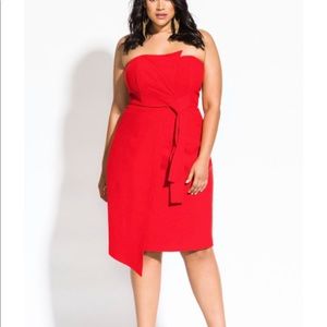 NWT City Chic Origami Dress in tigerlilly